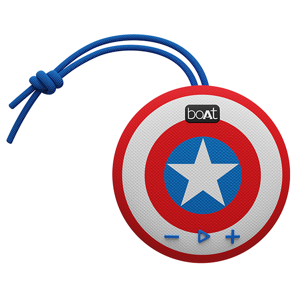 boAt Stone 190 - Marvel Edition (Captain America) Bluetooth Portable speaker with IPX7 water & splash resistant (Captains Blue)