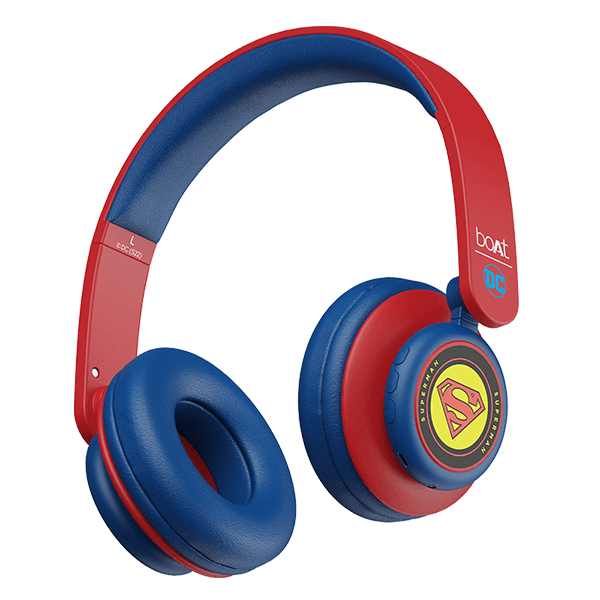 boAt Rockerz 450 Superman DC Edition Wireless Bluetooth Headphone with 40mm Dynamic Drivers Upto 15 Hours Playback Adaptive Headband