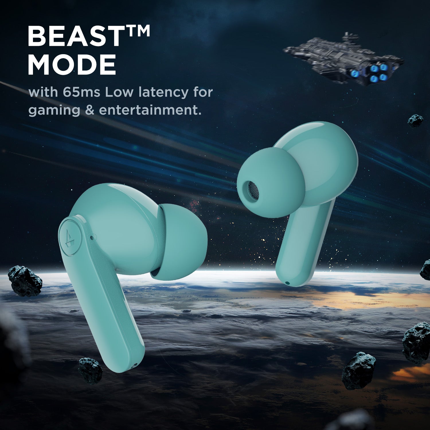 boAt Airdopes 131 PRO | Wireless Earbuds with ENx™ Noise cancellation technology, BEAST™  mode, 55 Hours of battery life, IPX5 Sweat & Water Resistance