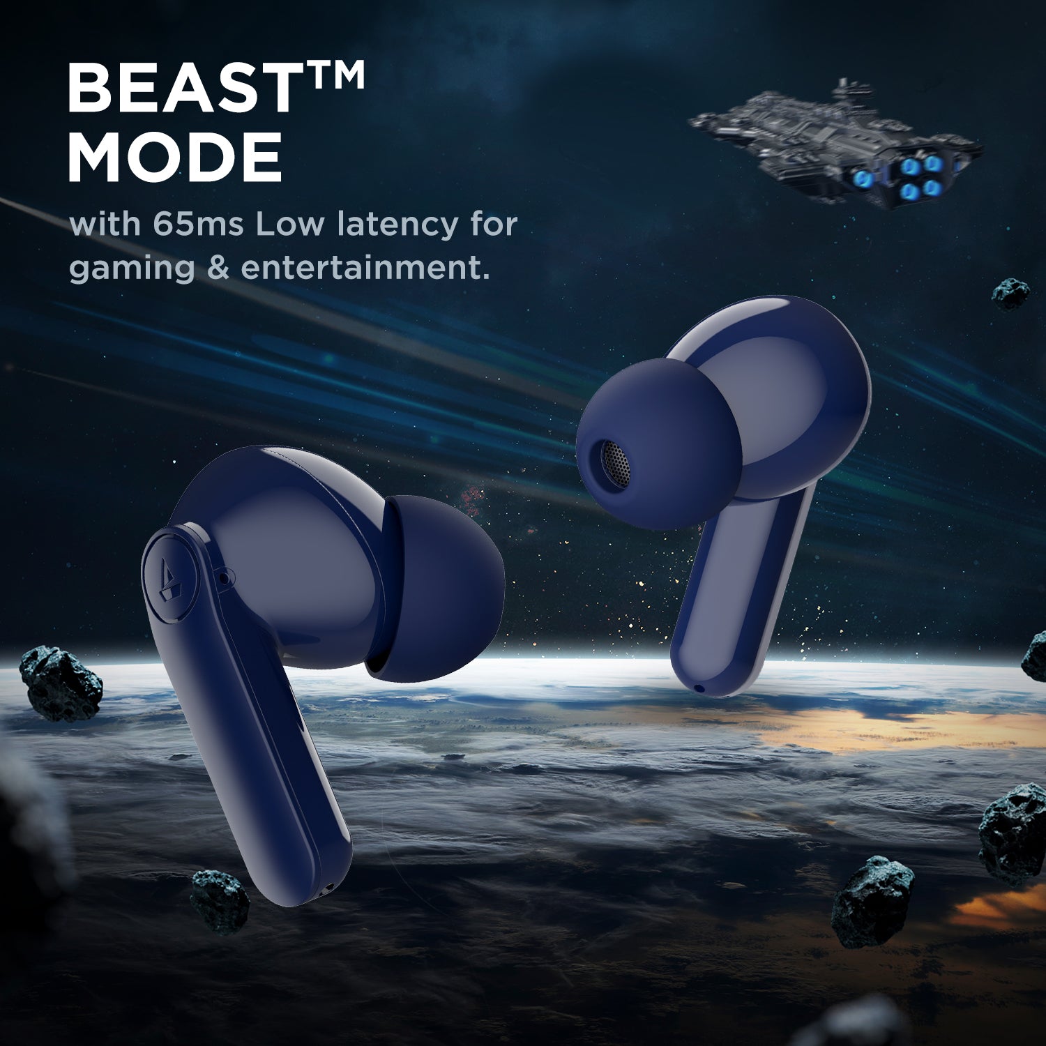 boAt Airdopes 131 PRO | Wireless Earbuds with ENx™ Noise cancellation technology, BEAST™  mode, 55 Hours of battery life, IPX5 Sweat & Water Resistance