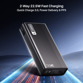 Energyshroom PB401 | Powerbank with 20000mAh Lithium Polymer Battery, Multiple Ports for Simultaneous Charging