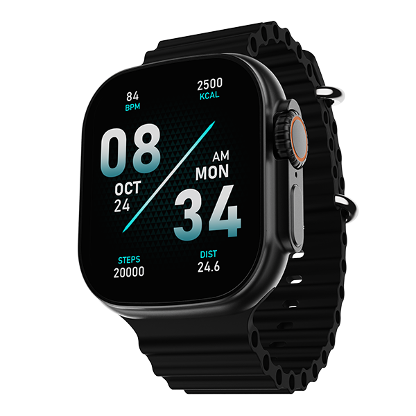 boAt Wave Glory | Smartwatch with 1.96"(4.97 cms) HD Display, BT Calling,  100+ Sports Modes, Premium Metal Body