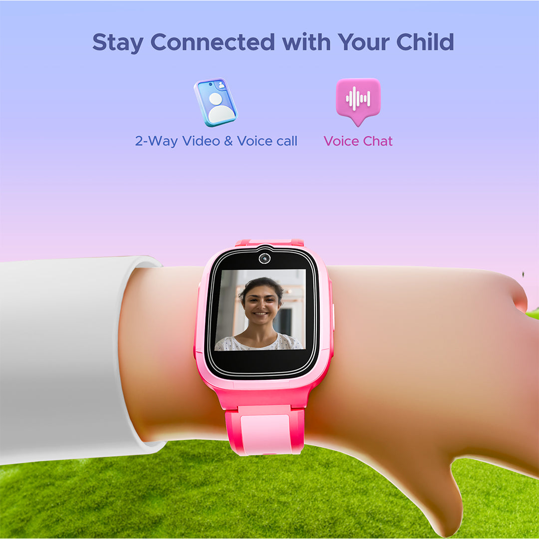 boAt Wanderer Smart | Premium Kids Smartwatch with 4G SIM and Wi-Fi Enabled, In-Built GPS, SOS Alerts, Geo Fencing