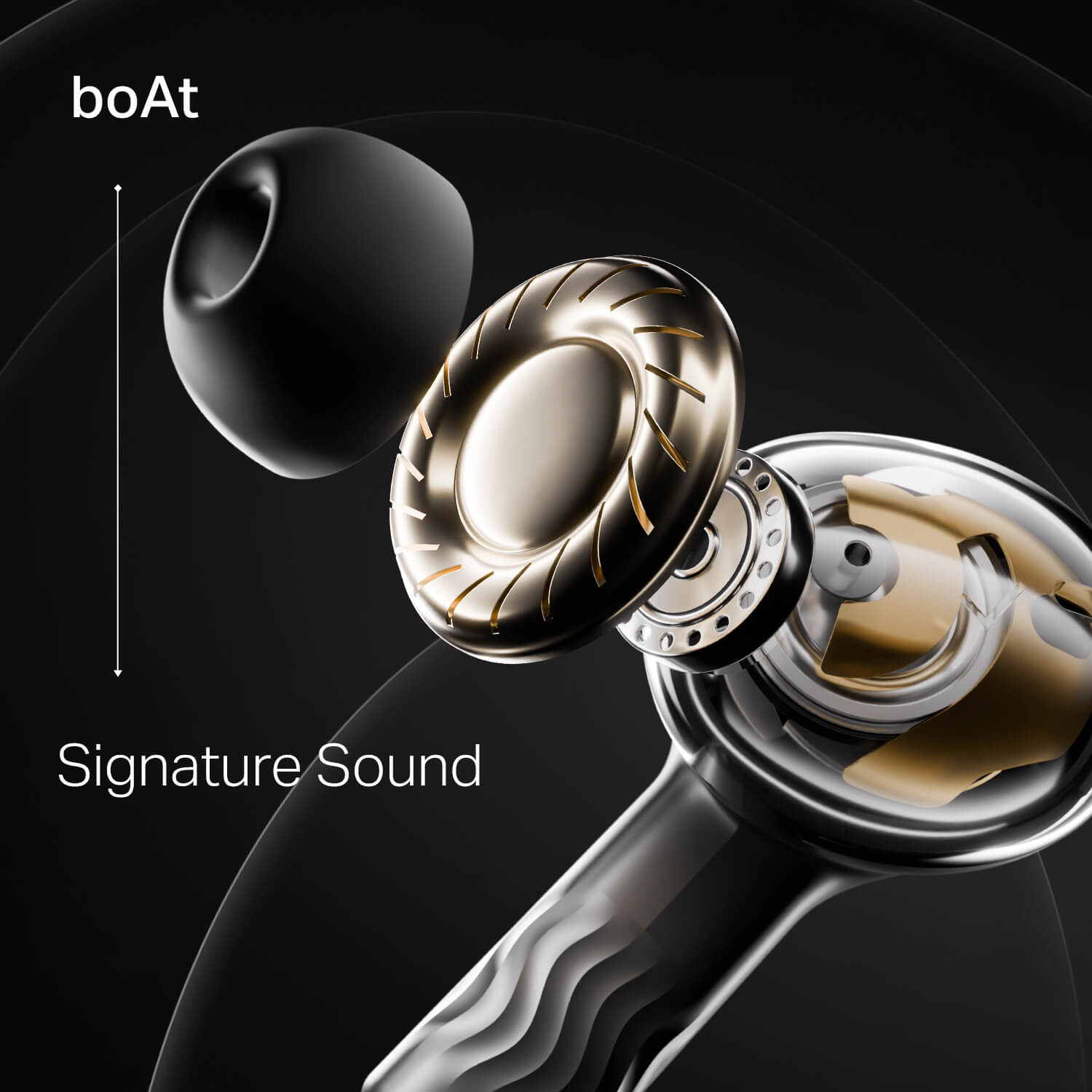 boAt Nirvana Crystl | Wireless Earbuds with 100 Hours Playback, Upto 32dB ANC, BEAST™ Mode, Adaptive EQ by Mimi