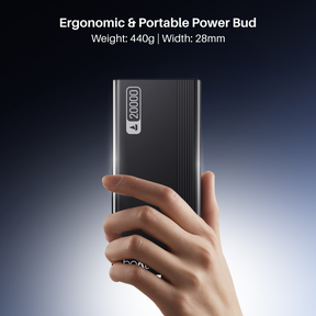 Energyshroom PB401 | Powerbank with 20000mAh Lithium Polymer Battery, Multiple Ports for Simultaneous Charging