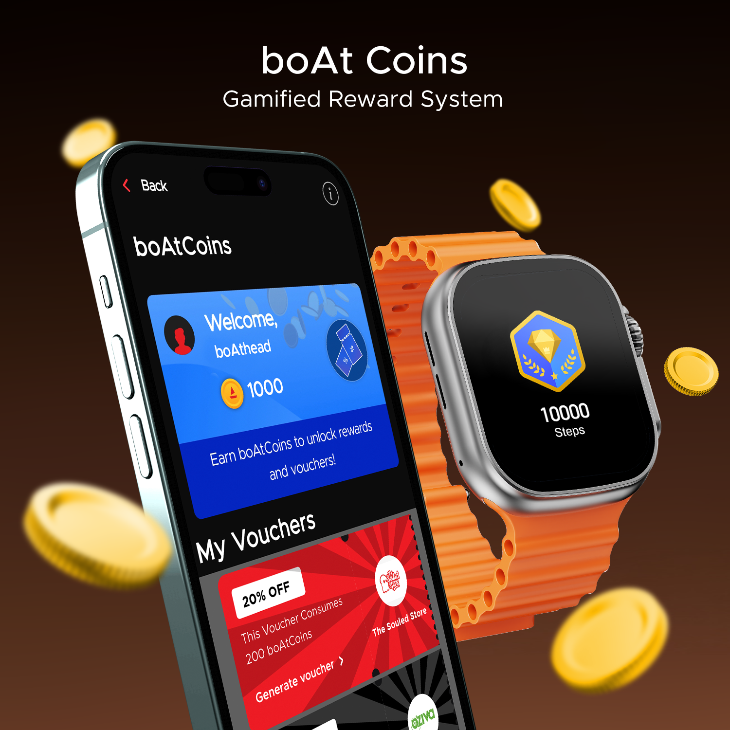 boAt Wave Aura | Smartwatch with 1.96" HD Display, 100+ Sports Modes, Functional Crown, Advanced BT Calling