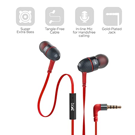 boAt BassHeads 200 Online Best Wired Earphones with Mic