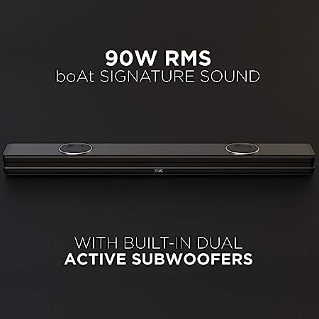 boAt Aavante Bar 1198 | 2.2 Channel Bluetooth Sound Bar with 90W RMS, Entertainment EQ modes, AUX, USB compatible