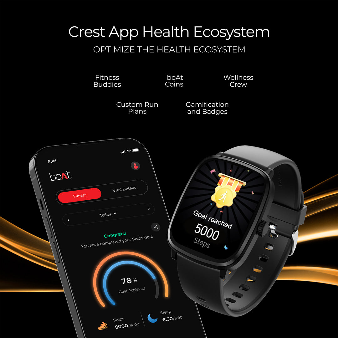 boAt Ultima Regal | Smartwatch with 2.01" Amoled Display, BT Calling, boAt Crest App, Multiple Sports Modes