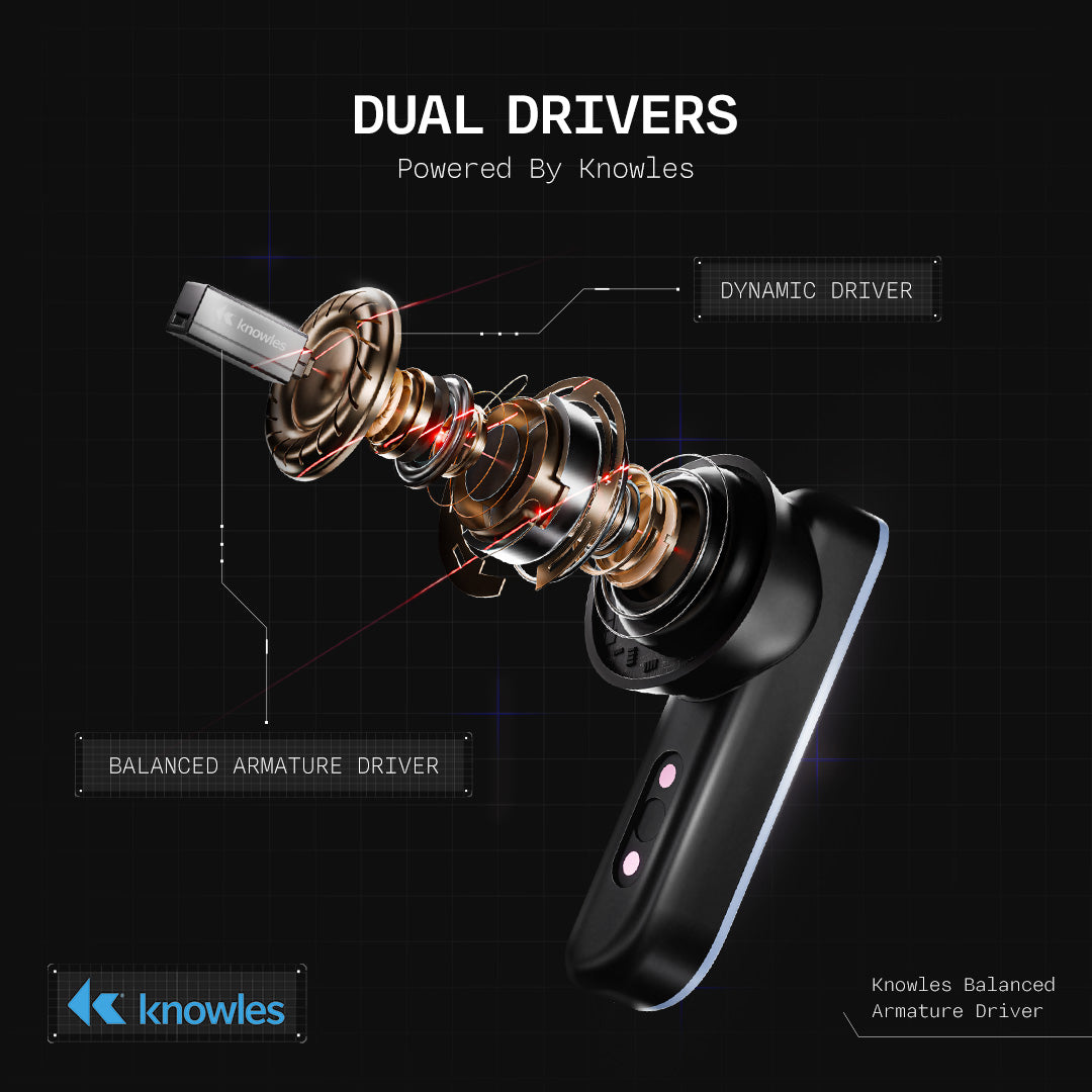 boAt Nirvana X TWS | Wireless Earbuds with Knowles dual drivers, Hi-Res Audio LDAC, 40 Hours Playback, boAt Hi-Fi Sound, ENx™ Technology, Dual Pairing