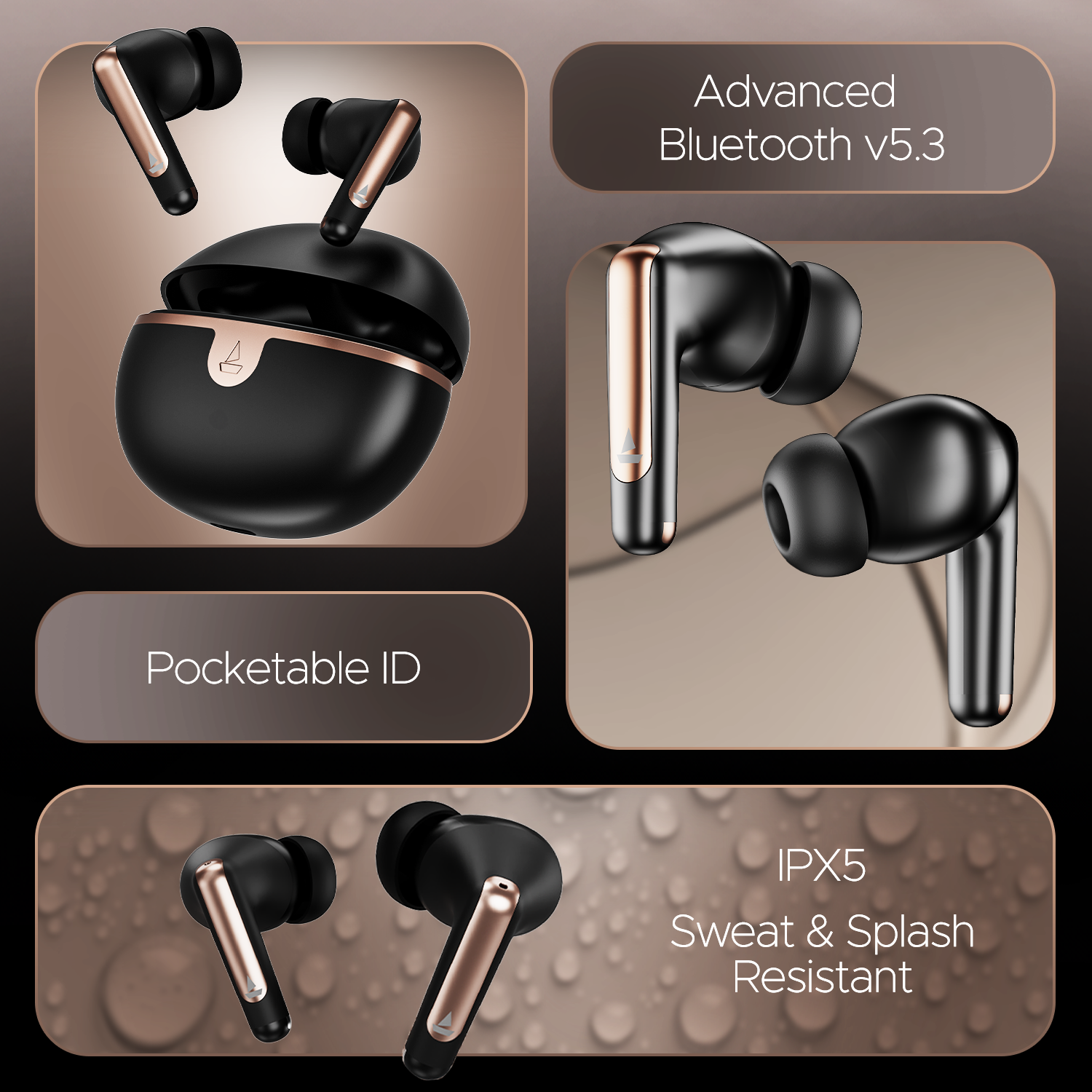 boAt Airdopes 161 ANC Elite | Wireless Earbuds with ANC up to 32dB, ENx™ Technology, BEAST™ Mode