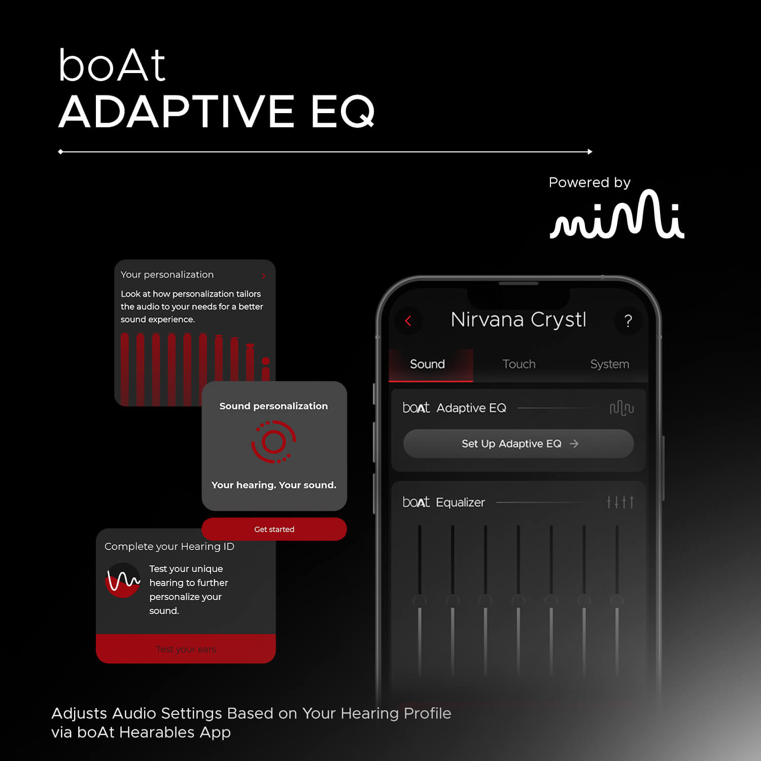 boAt Nirvana Crystl | Wireless Earbuds with 100 Hours Playback, Upto 32dB ANC, BEAST™ Mode, Adaptive EQ by Mimi