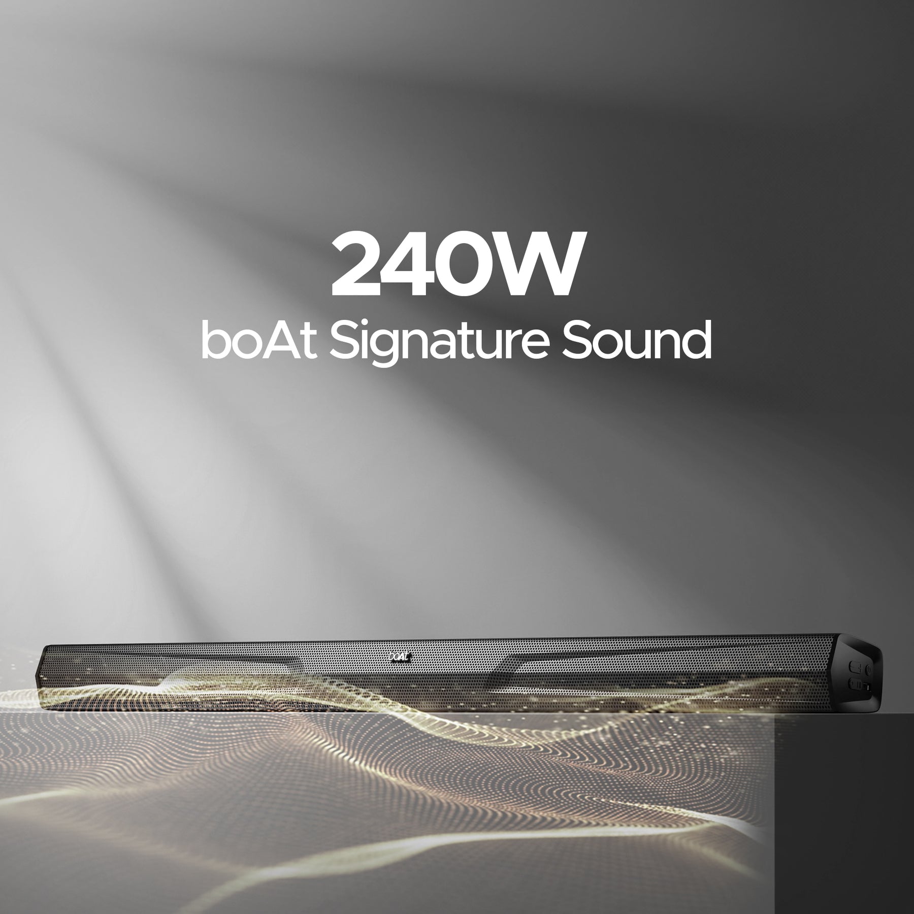 boAt Aavante Bar Quake Pro | 240W Bluetooth Soundbar, 2.1 Channel with Wireless Subwoofer, Wall Mountable, Multiple EQ Modes