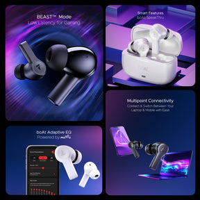 boAt Nirvana Lucid | Wireless Earbuds with Active Noise Cancellation up to 32dB, BEAST™ Mode, 10mm Drivers, ASAP™ Charge