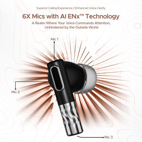 boAt Nirvana Zenith | Wireless Earbuds with ANC up to 50dB, 6x Mics with AI ENx™ Tech, Bluetooth v5.3, 50 Hours Playback