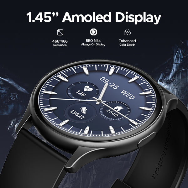 boAt Lunar Peak | Premium Smartwatch with Bluetooth Calling, 100+ Sports Modes, AI Voice Assistant, SpO2 measurement