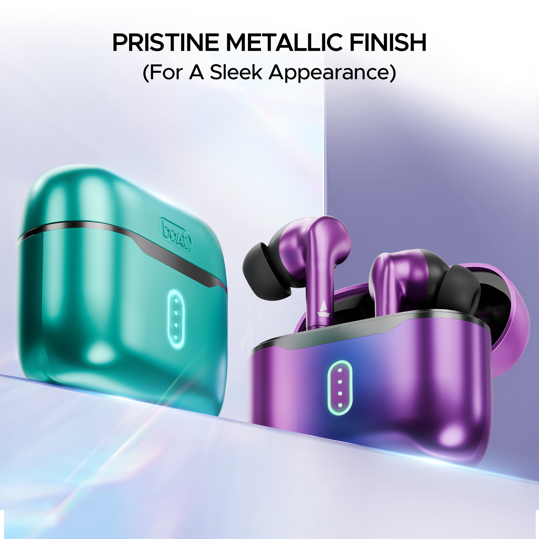 boAt Airdopes 141 Pro Buds | Wireless Earbuds with 60H Playback, ENx™ Technology, Sleek Metallic Finish, Bluetooth v5.3