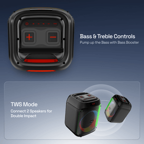 boAt Party Pal 220 | Bluetooth Speaker with 80W boAt Signature Sound,  RGB LED Lights, TWS Mode for 2X Impact