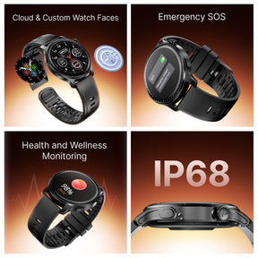 boAt Ultima Prime | Smartwatch with 1.43" AMOLED Display, Cloud Watch Faces, Emergency SOS, BT Calling, Functional Crown