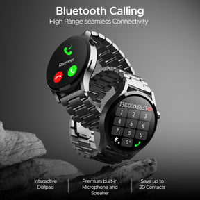 boAt Lunar Embrace | Smartwatch with 1.51" (3.83 cms) round AMOLED Display, Functional Crown, 100+ Sports Modes, IP68 rating