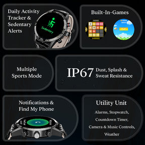 boAt Enigma Z40 | Luxury Smartwatch with 1.32" Round TFT Display, IP67 Splash & Sweat Resistance, SpO2 & Sleep Monitoring