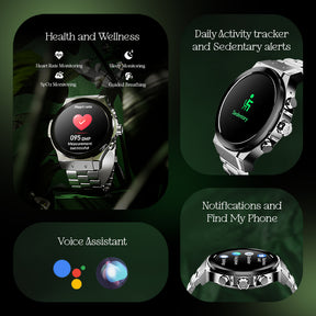 boAt Enigma X400 | Smartwatch with 1.45" Round AMOLED Display, 100+ Sports Modes, HR, SpO2, & Stress Monitoring