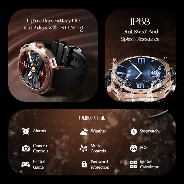 boAt Enigma Z20 - 1.51 (3.83 cms) Luxury Round Display Smartwatch with  Bluetooth Calling