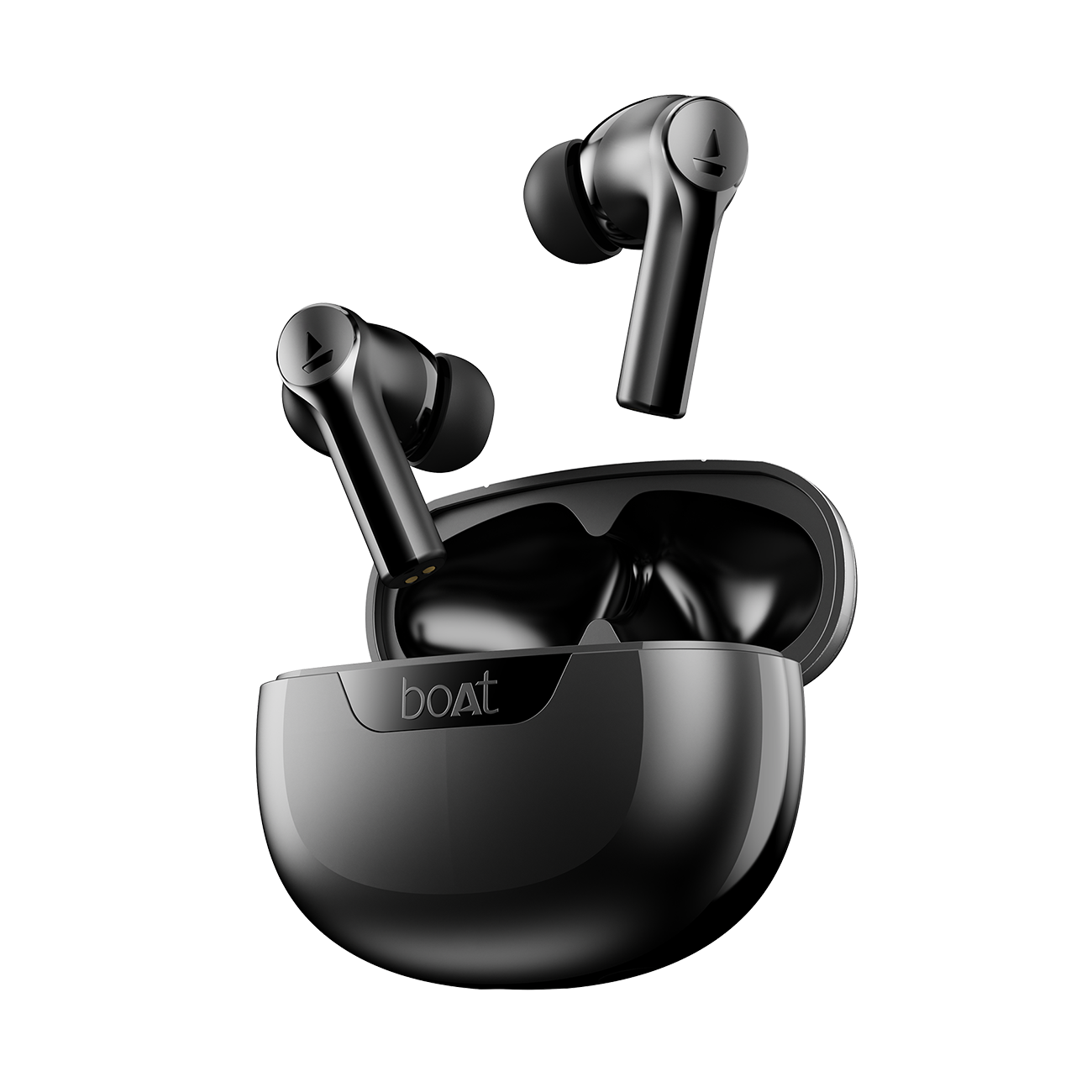 boAt Airdopes 300 | Wireless Earbuds with 50 Hours Playback, Quad Mics AI ENx™ Tech, ASAP™ Charge, Spatial Audio