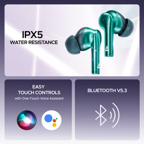 boAt Airdopes 141 Pro Buds | Wireless Earbuds with 60H Playback, ENx™ Technology, Sleek Metallic Finish, Bluetooth v5.3