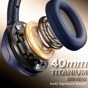 boAt Rockerz 551 ANC Pro | Wireless Headphone with 42dB Hybrid Adaptive ANC, 72 Hours Playtime, Dual Mics with ENx™ Tech