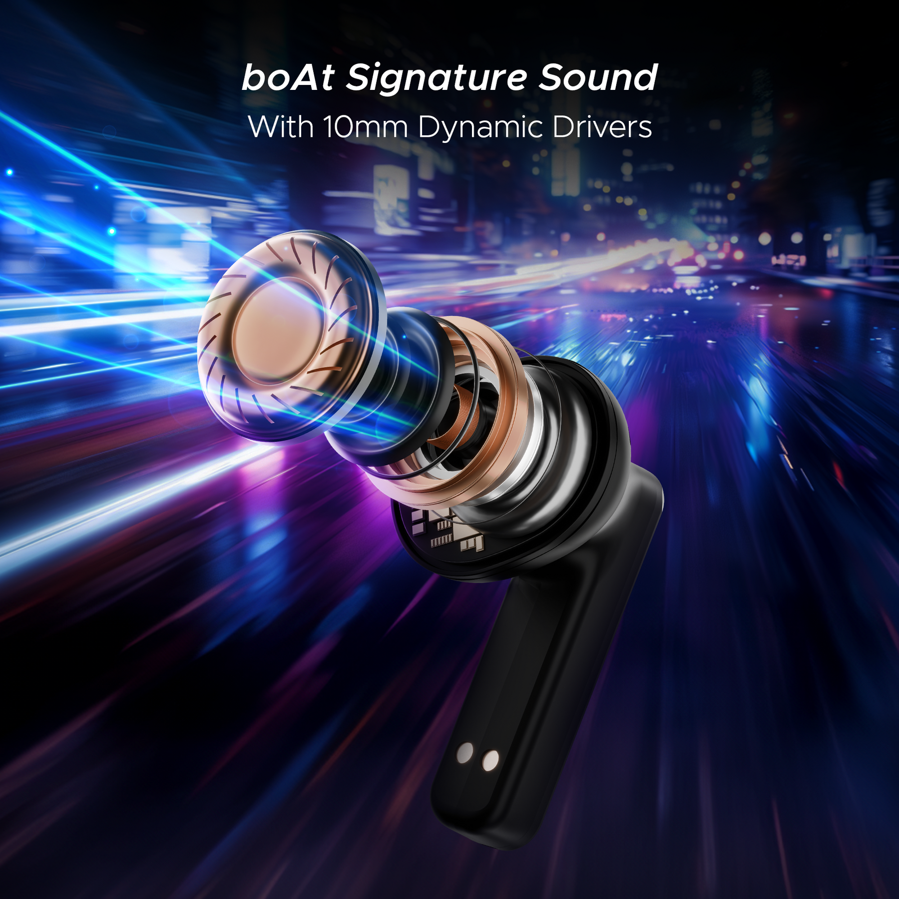 boAt Airdopes Drift | Wireless Earbdus Gaming Earbuds with 2x6mm Dual Drivers, Quad Mics with ENx™ and IWP™ Technology, LED Lights on Charging Case