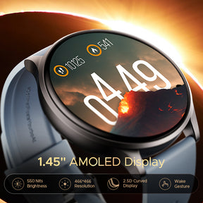 boAt Lunar Prime | Premium Round AMOLED 1.45" (3.68 cm) Display Smartwatch with Bluetooth Calling, Watch Face Studio, 700+ Active Modes