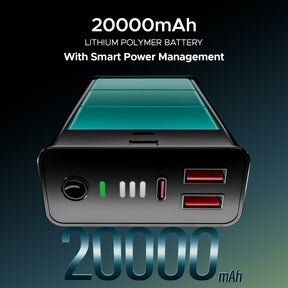 boAt Energyshroom PB400 Pro | 20000 mAh Powerbank with 2-way 22.5W fast charging,Pass-Through Charging, 12-Layer Smart IC Protection, Aluminium Casing & Compact