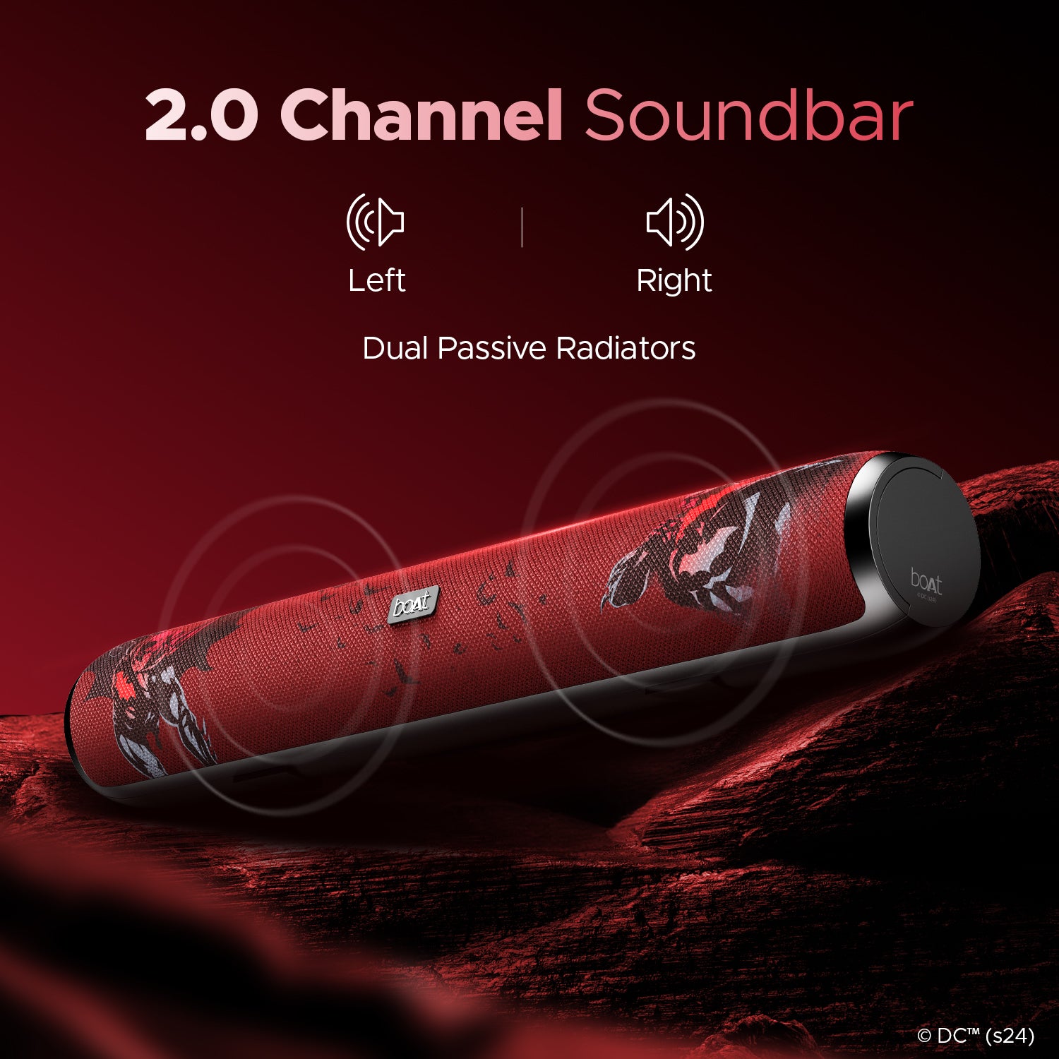 boAt Aavante Bar 590 DC Edition | 25W RMS Stereo Sound, 2.0 Channel Sound, 7 Hours of Playback, Bluetooth v5.0