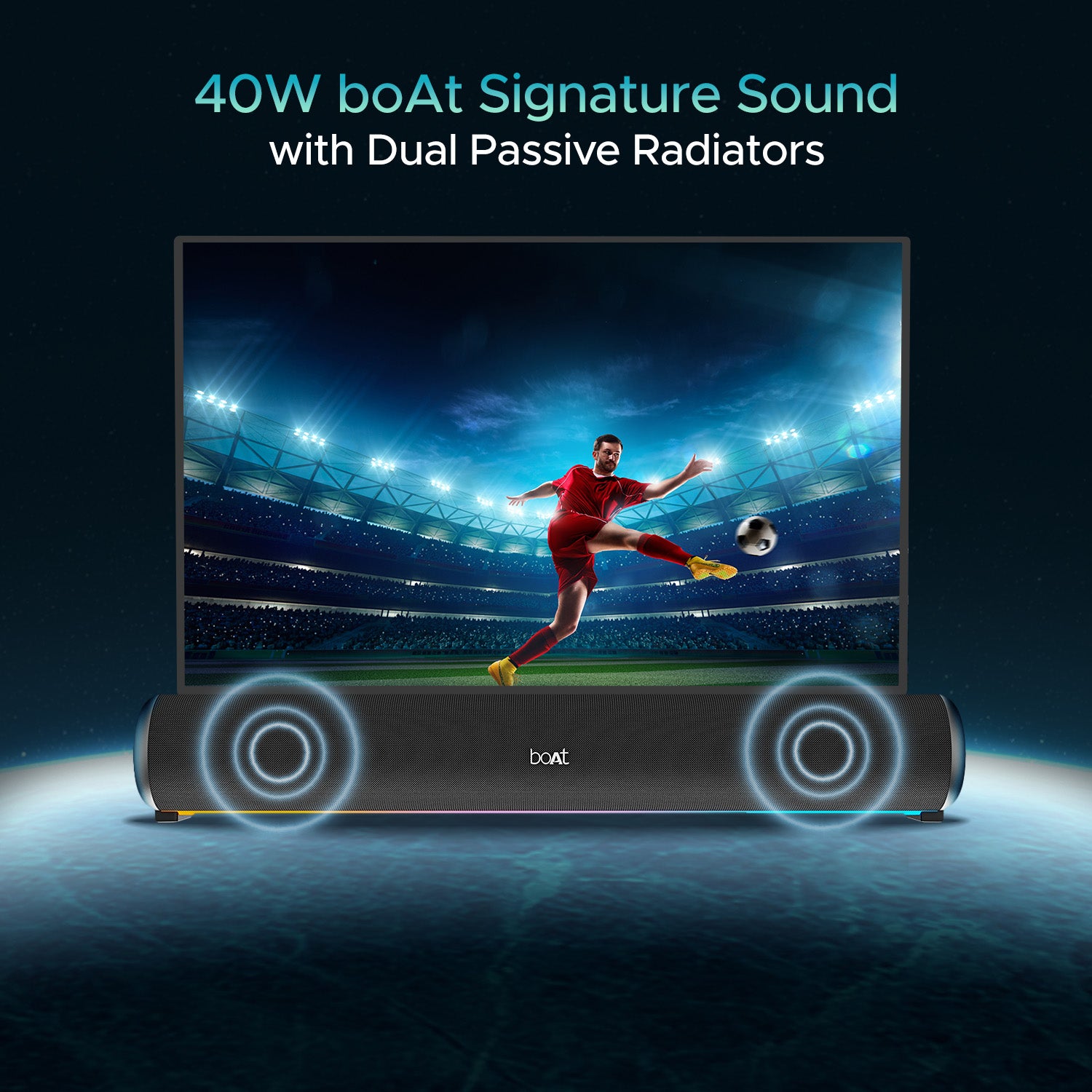 boAt Aavante Bar 950 | 40W boAt Signature Sound, TWS Feature, RGB Light, 7 Hours Playback, In-built Mic, TWS Feature