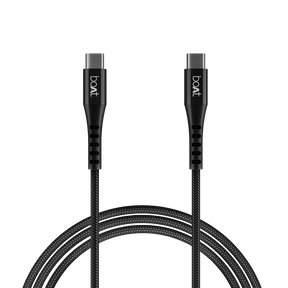 boAt C600 Fast Charging Cable | Charging Cable with 1.5m Cable, Nylon Braided Cable, 100 PD Fast Charging, USB 3.2 Gen 2