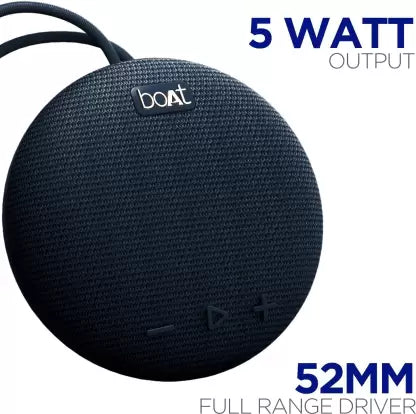 boAt Stone 190 | Wireless Portable Speaker with 52mm Dynamic Driver, Up to 4hrs Nonstop Playback, IPX 6 Water Resistant