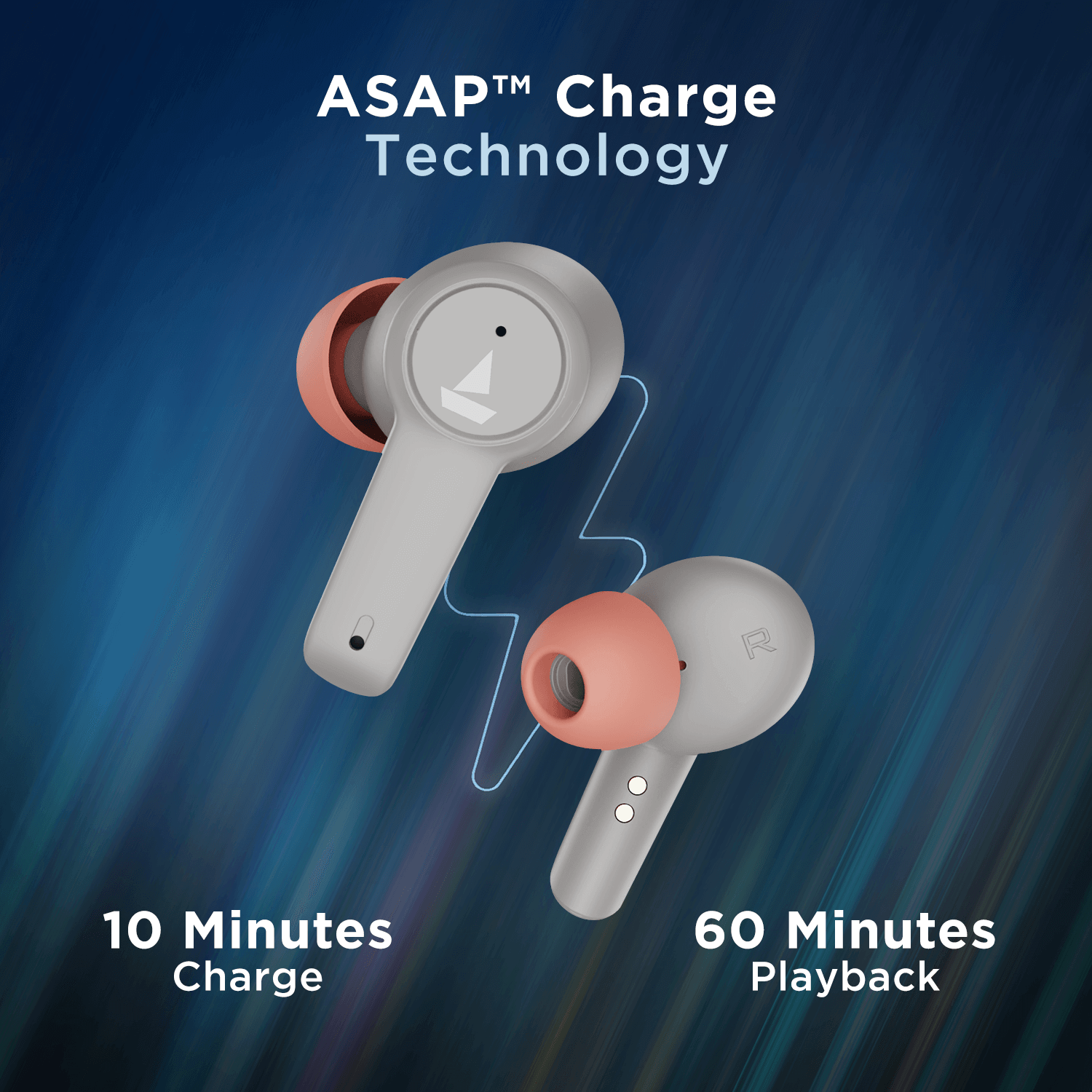 boAt Airdopes 411 ANC | Noise-Cancelling Earbuds with 10mm Drivers, ASAP™ Charge Technology, Up to 25dB ANC, ENx™ Technology, 17.5 Hours Playback