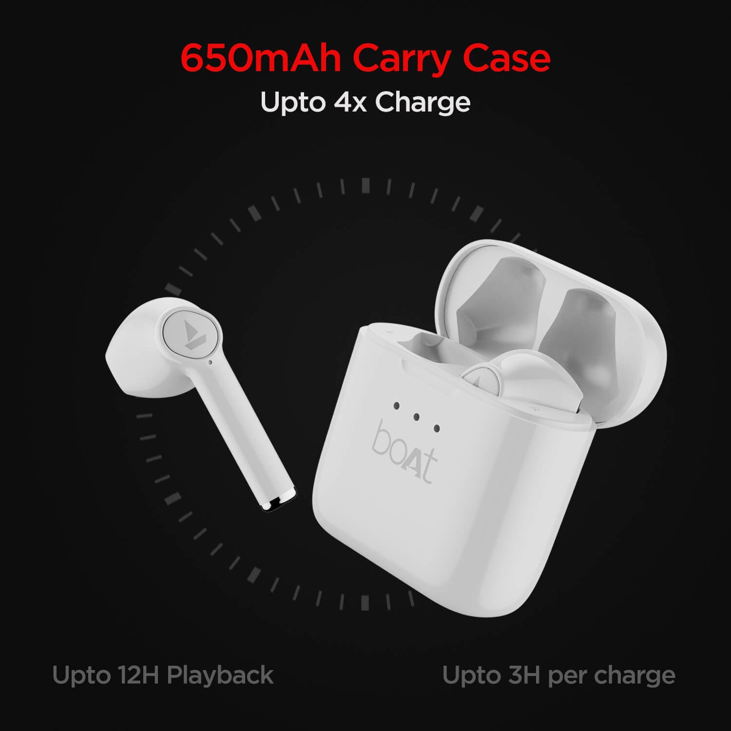 boAt Airdopes 131 | Wireless Earbuds with upto 60 Hours Playback, 13mm Drivers, IWP Technology, 650mAh Charging Case