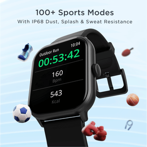 boAt Wave Edge | 1.85"(4.69cm) HD Edge to Edge Display Smartwatch, Bluetooth Calling, 100+ sports modes, IP68 Dust and Water Resistance