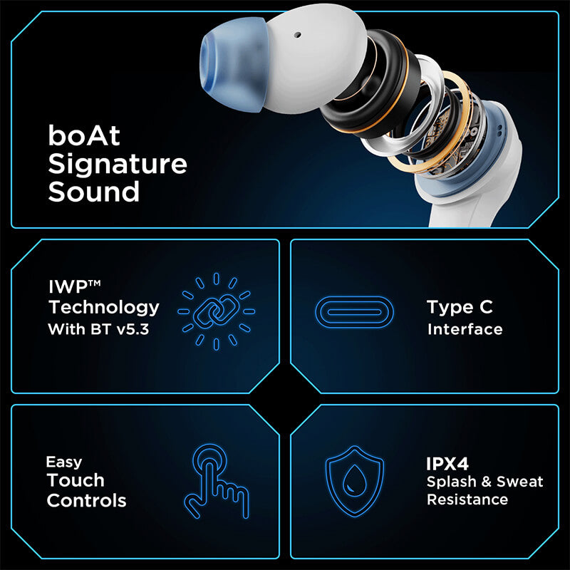 boAt Immortal 131 | Wireless Gaming Earbuds with 40 Hours Playtime, Clear Calling with ENx™, Low Latency, RGB lights